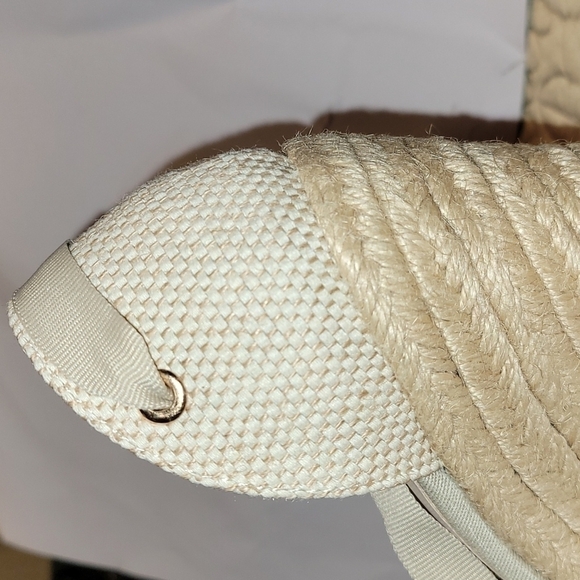 catherine Malandrino Ankle Wrap Spadrile Wedge Sandals - Picture 6 of 14